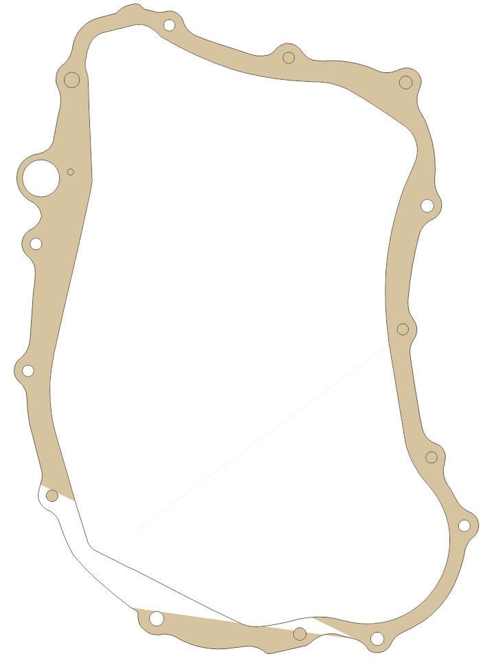 Honda Clutch Cover gasket outline, OEM 11393-417-000, A material
