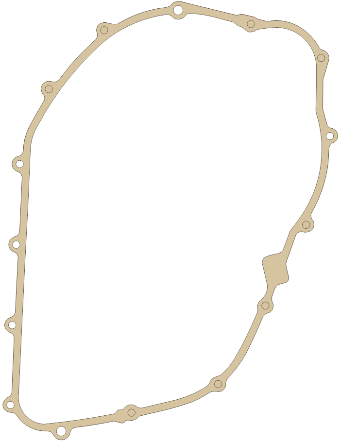 Honda R. Cover gasket outline, OEM 11394-MB4-306, A material