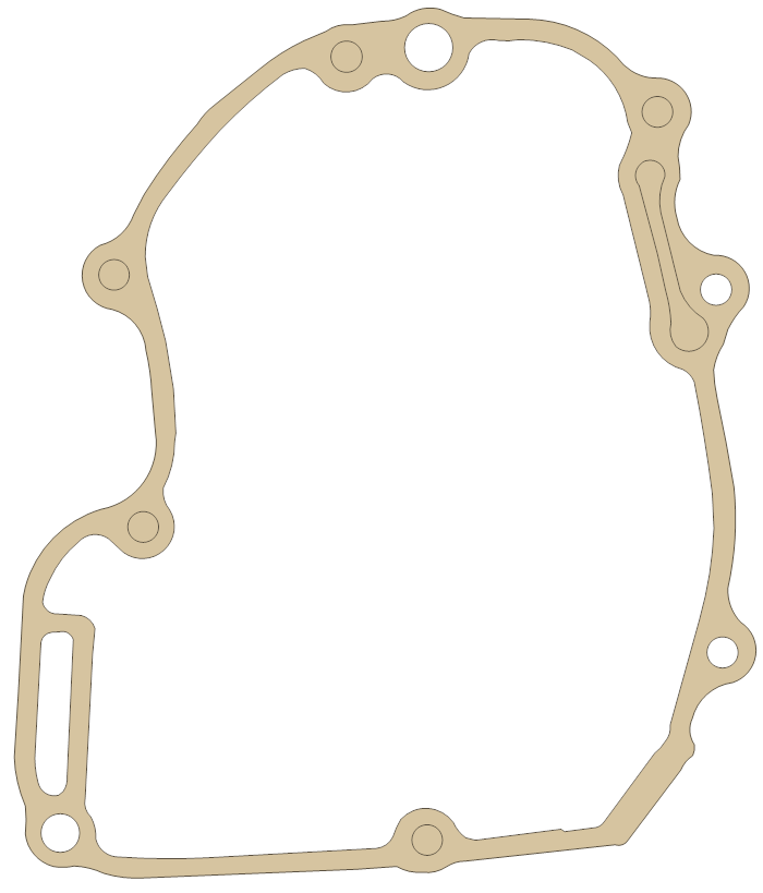 Honda CRF250R Left Cover gasket outline