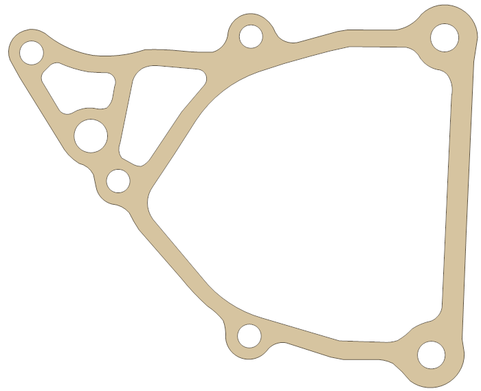 Honda Side Gear Case gasket outline, OEM 21291-ME5-306, A material