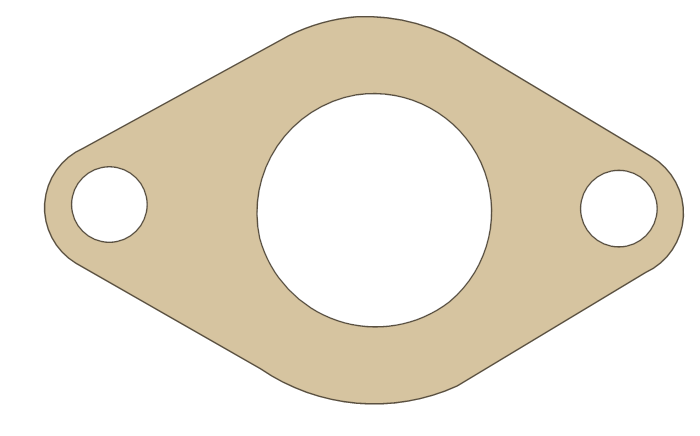 Honda TRX125 Carburetor gasket outline
