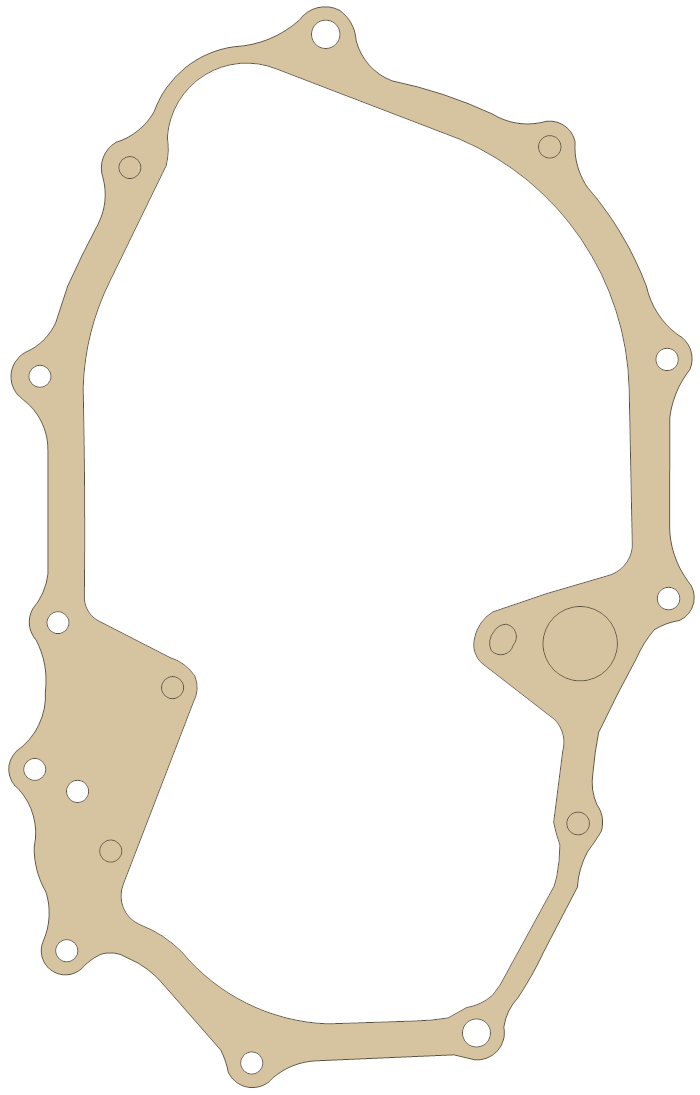 Honda TRX450FM RR, Crankcase Cover gasket outline
