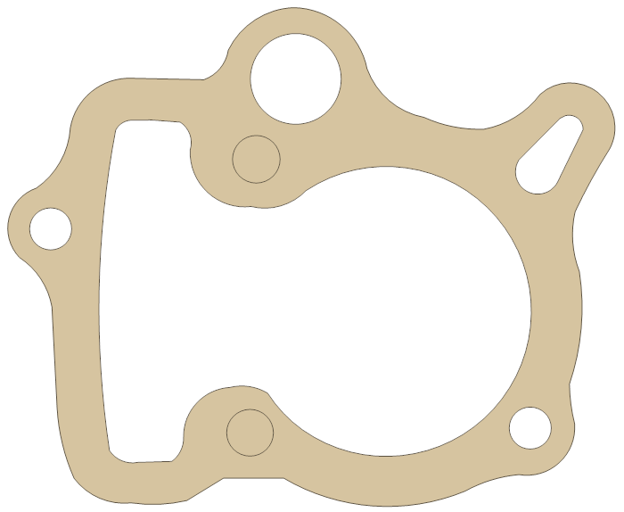 Honda Z50A Cylinder Base gasket outline