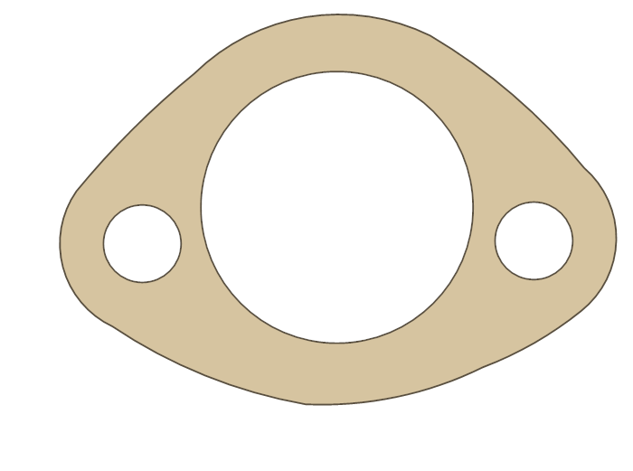 Honda ATC350X Tensioner Hole gasket outline