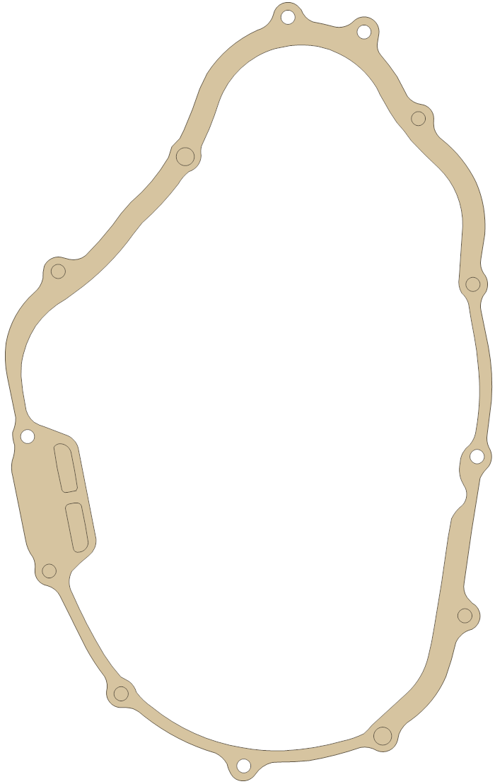 Honda Right Cover Gasket gasket outline, OEM 11394-HM5-A10, A material