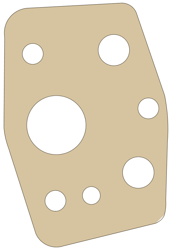 Honda ATC90 R. Cylinder Head Side Cover gasket outline