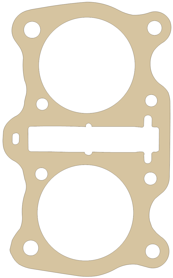 Honda Base Gasket gasket outline, OEM 12251-287-030, A material