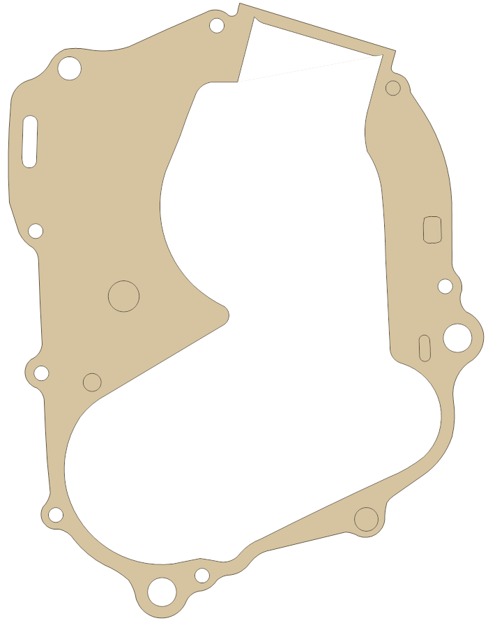 Honda ATC90 Crankcase gasket outline