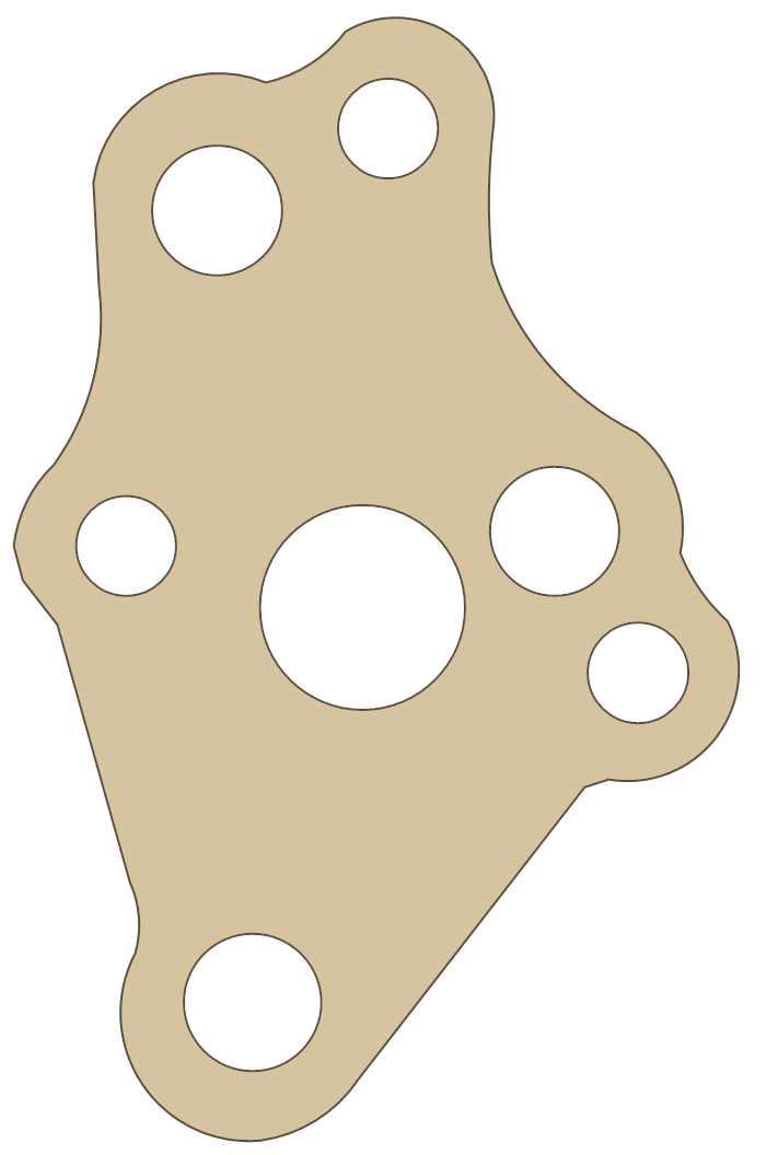 Honda ATC90 Oil Pump Body gasket outline
