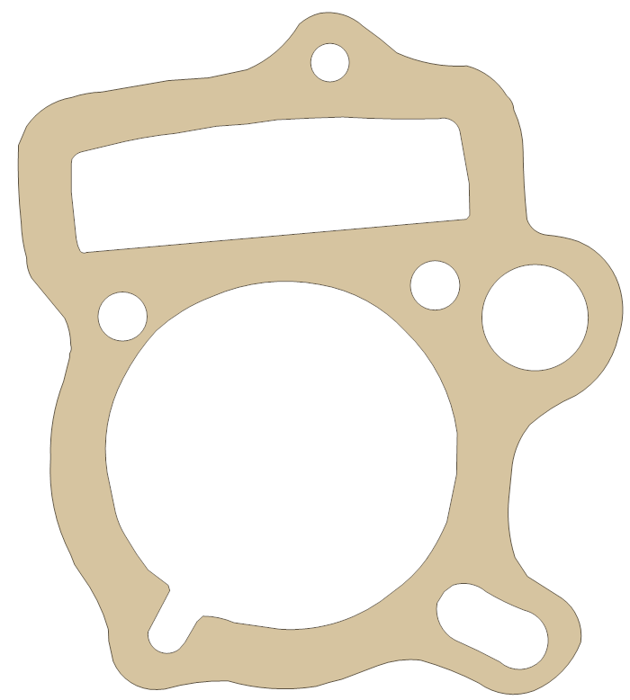 Honda Base Gasket gasket outline, OEM 12111-GW8-681, A material