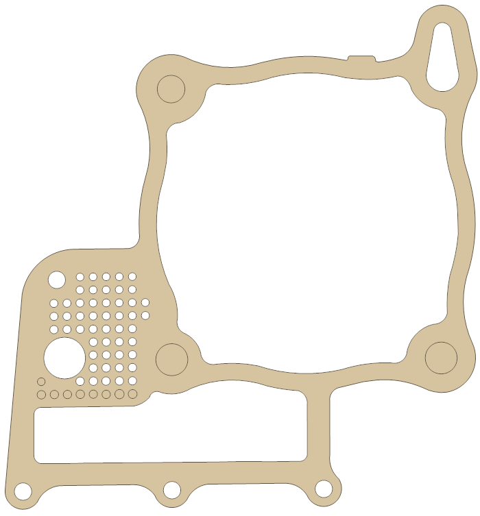 Honda Cylinder (OEM is Metal) gasket outline, OEM 12191-HN8-000, A material