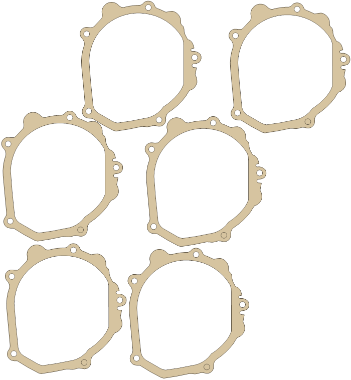 Yamaha YZ250 Cover Set gasket outline