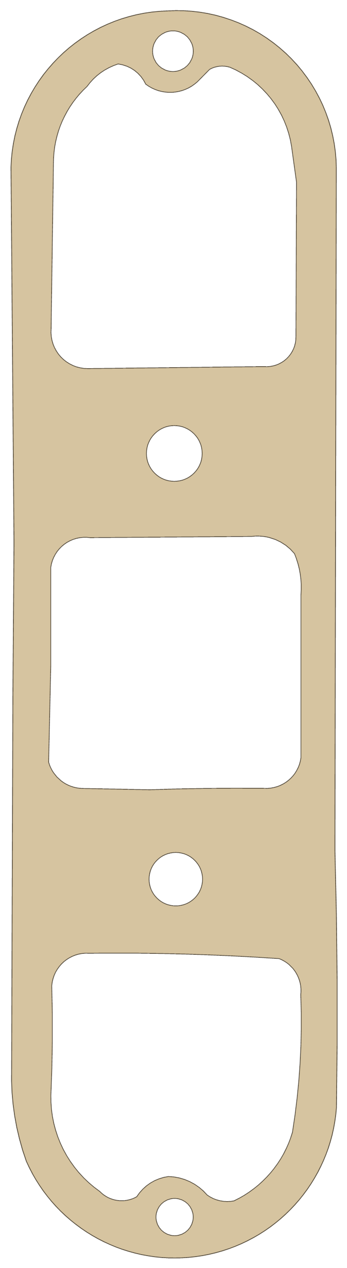BSA 71-1445 gasket outline, OEM 71-1445, A material