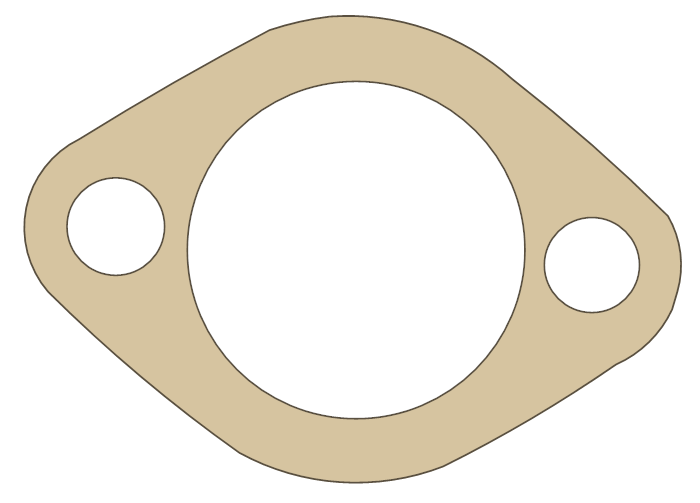 BSA Inlet gasket outline, OEM 68-71, A material