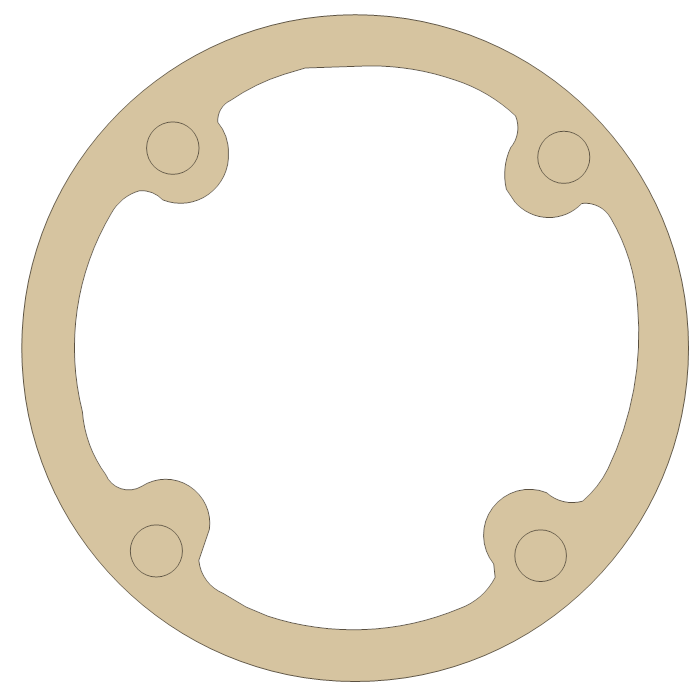 BSA Primary Rotor Inspection gasket outline, OEM 68-840, A material
