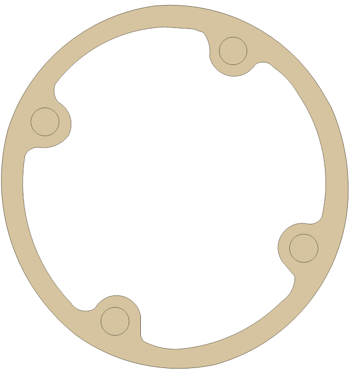 BSA 68-0840 gasket outline, OEM 68-0840, A material