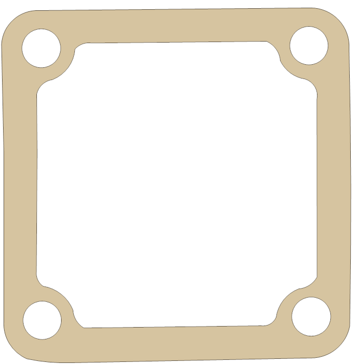 BSA A65 Twin Sump Plate gasket outline