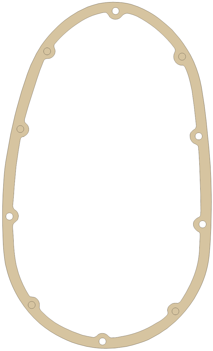 BSA B-50 Primary Cover gasket outline