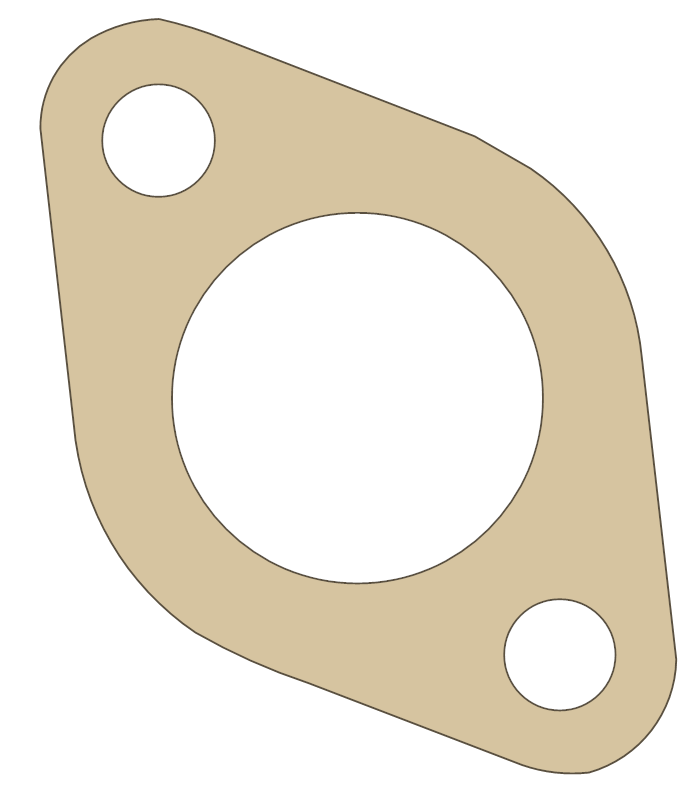 BSA B-50 Intake gasket outline