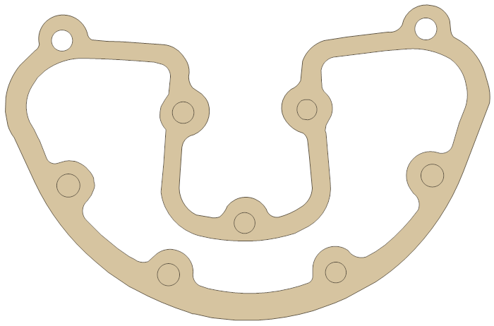BSA B-50 Rocker Box gasket outline