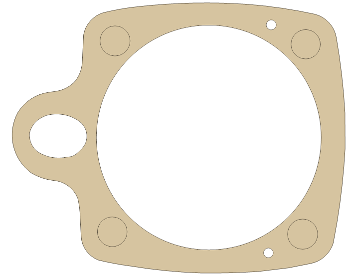 BSA B-50 Base Gasket gasket outline