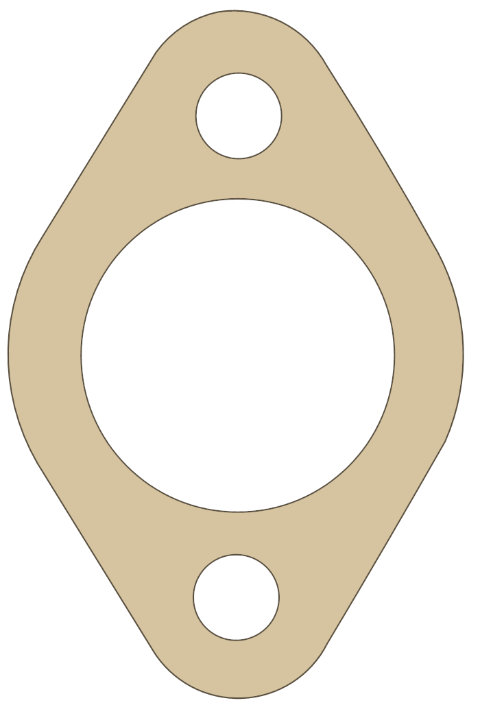 BSA GoldStar 500 Gasket 2 gasket outline