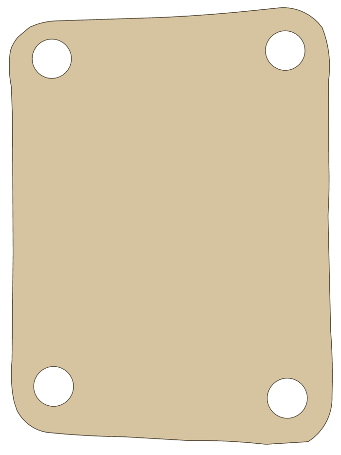 BSA GoldStar 500 Gasket 3 gasket outline