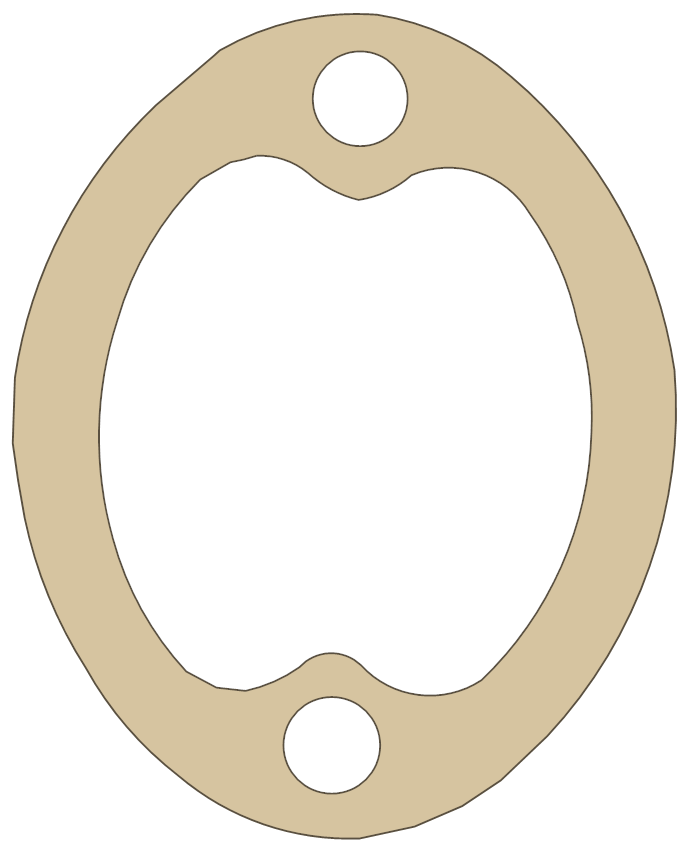 BSA GoldStar 500 Gasket 5 gasket outline