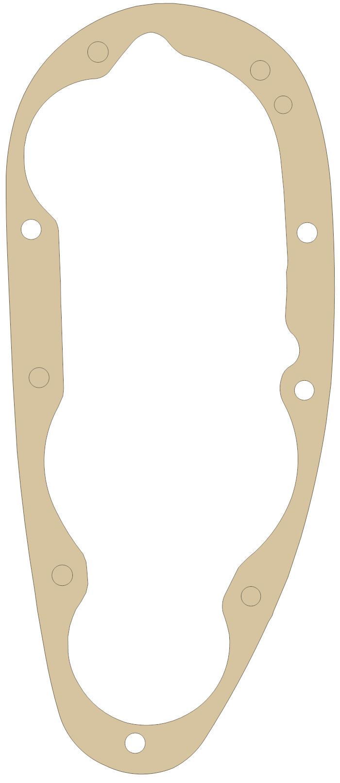 BSA GoldStar 500 Gasket 7 gasket outline