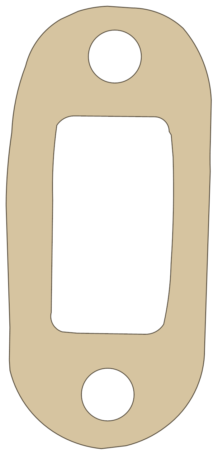 BSA GoldStar 500 Gasket 14 gasket outline
