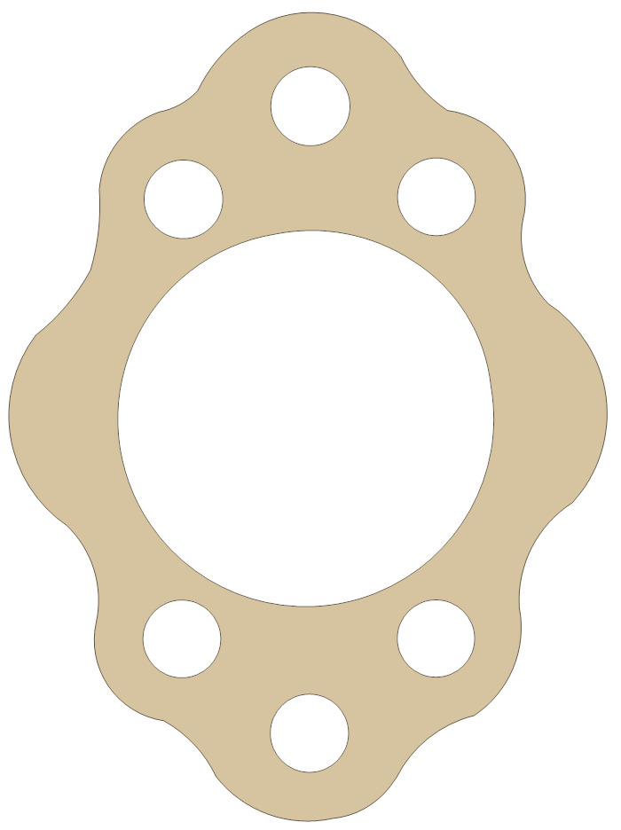 -MGB MGB Gaskets MGB-14 gasket outline