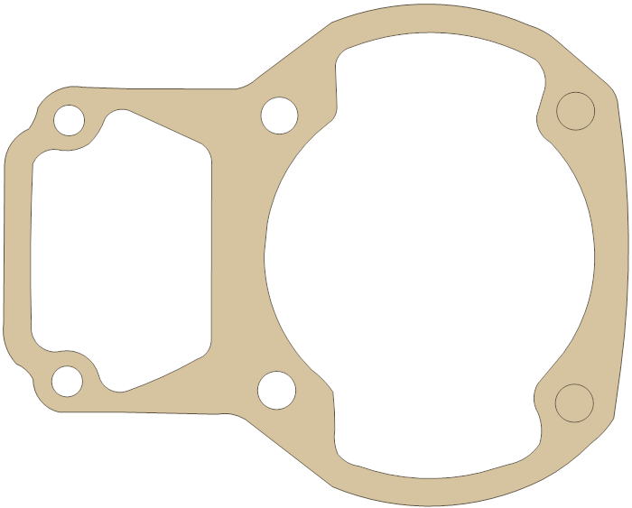 ATK Cylinder gasket outline, OEM 230720, A material