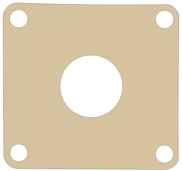 ATK Carburetor Holder gasket outline, OEM CAA00130, A material