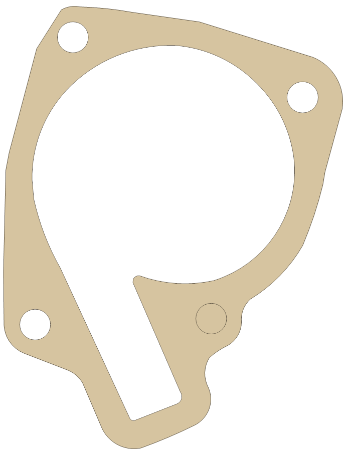 ATK Water Pump gasket outline, OEM 250691, A material
