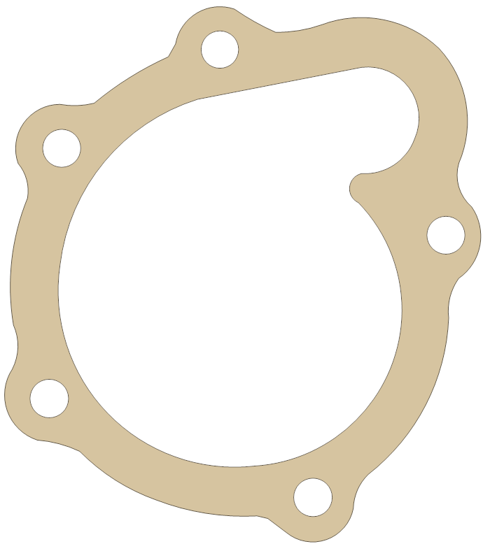 Polaris Water Pump gasket outline, OEM 3083367, A material
