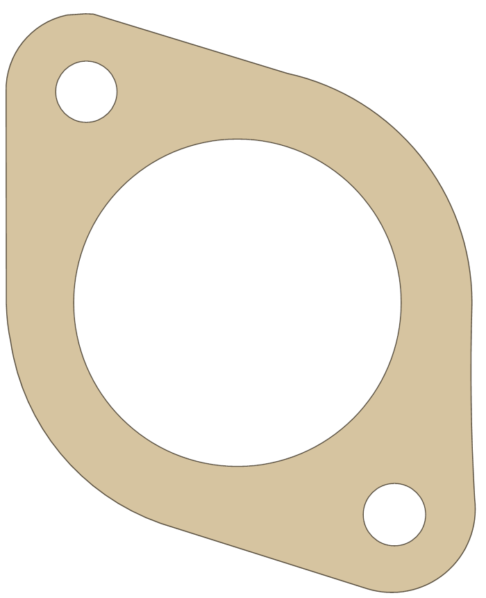 Polaris Exhaust Flange gasket outline, OEM 3083770, B material