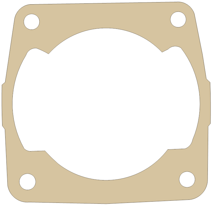 Polaris 400L Cylinder Base gasket outline