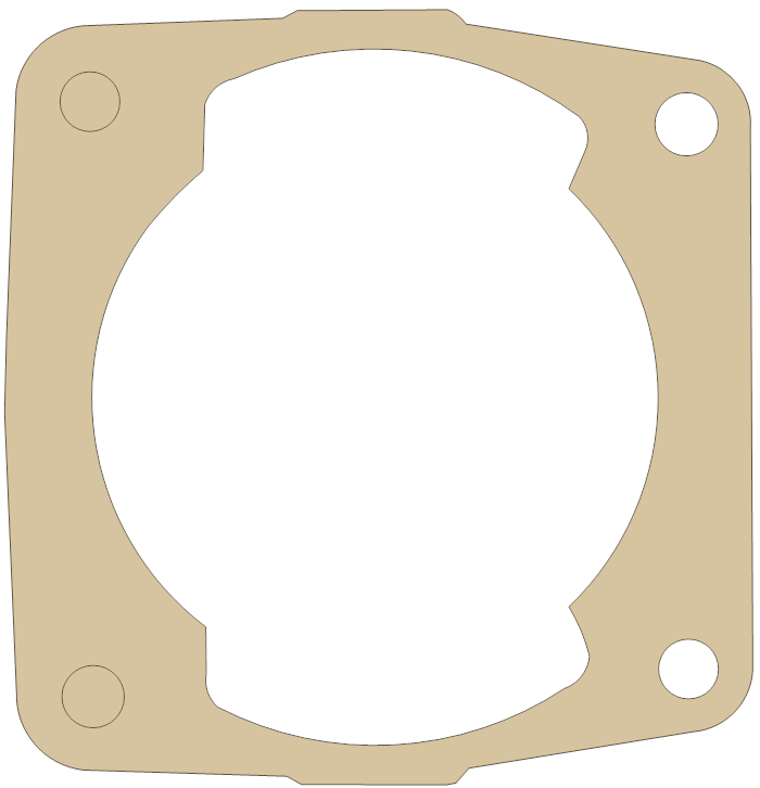Polaris Xpress 400cc Cylinder gasket outline