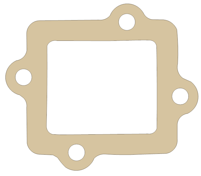 Polaris Scrambler 90X Reed gasket outline