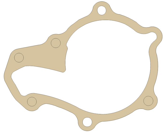 Polaris Water Pump gasket outline, OEM 3089714, A material