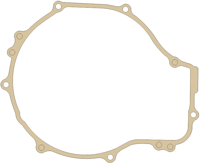 Polaris Recoil gasket outline, OEM 3084933, A material