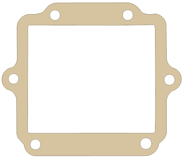 Polaris 350 Reed Valve gasket outline