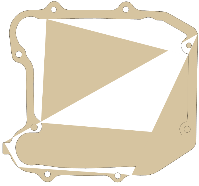 Polaris Cam Cover gasket outline, OEM 308583, A material