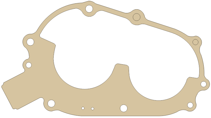 Polaris Sportsman 400cc Case 3 gasket outline
