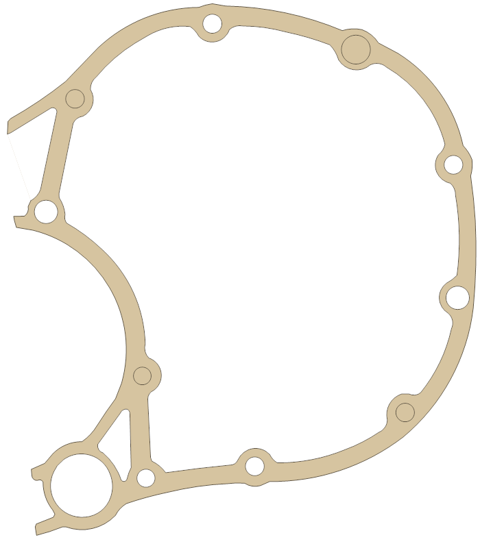 Ducati 860 Timing Cover gasket outline