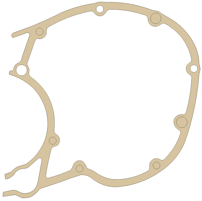 Ducati 750 Timing Cover gasket outline