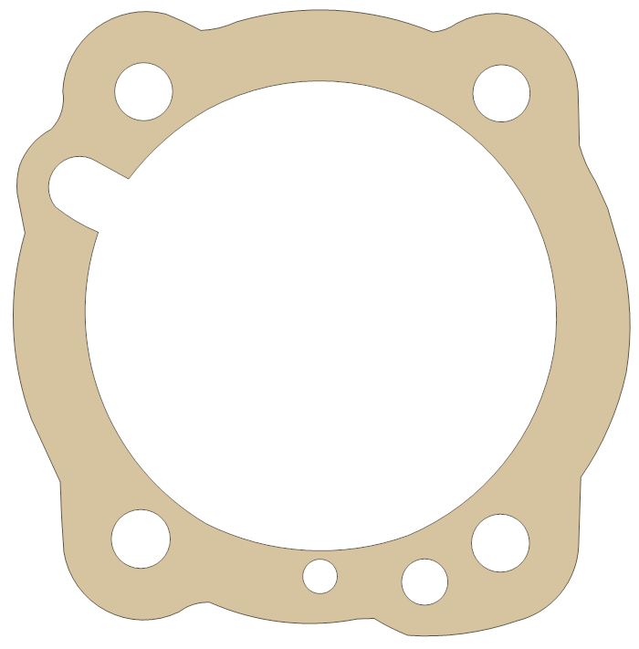 Ducati 150/900 Cylinder Base gasket outline