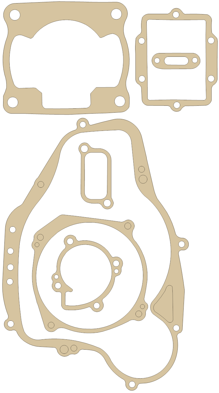 new KXT 250 Tecate Set gasket outline, OEM KXT 250 Tecate Set, A material