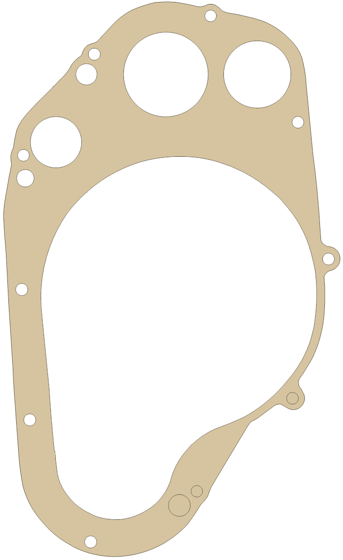 new TM400 Clutch cover gasket outline