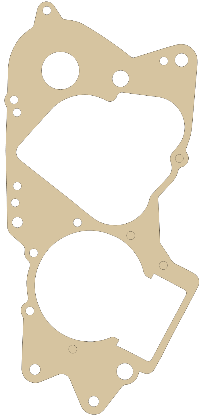 Suzuki Center Case gasket outline, OEM 11481-28001, A material